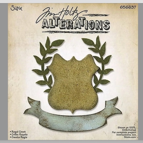 Tim Holtz Alterations Regal Crest Sizzix Cutting Die O/S - Picture 2 of 7